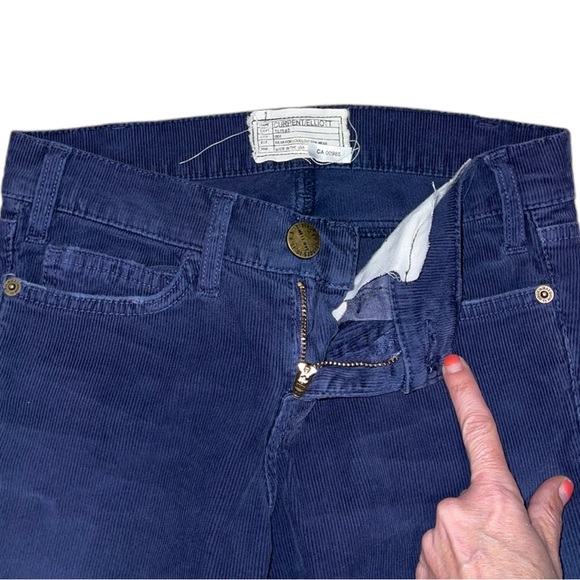Current/Elliott Woman’s Dark Navy Corduroy Skinny Jeans - Picture 3 of 5